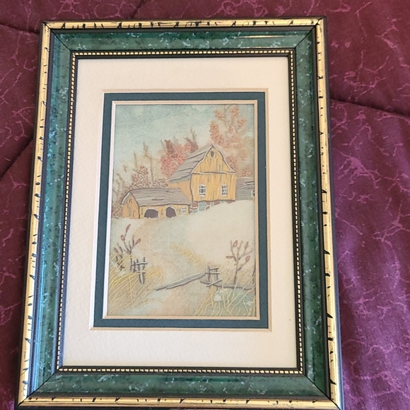 Other - Hand Made Homestead Embridered Picture. Frame New.
